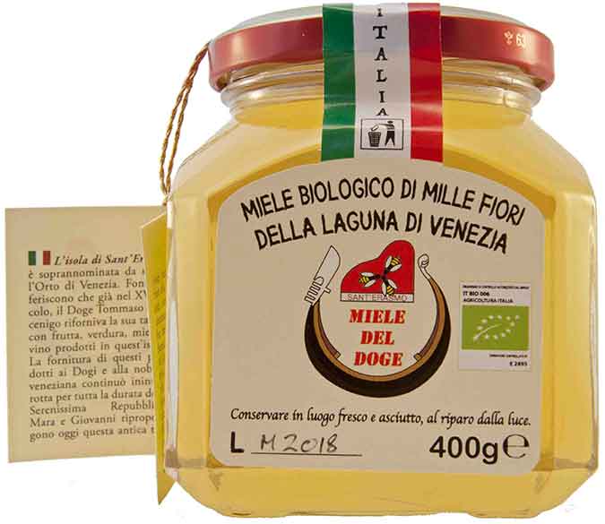 organic honey from Venice: spring wildflower